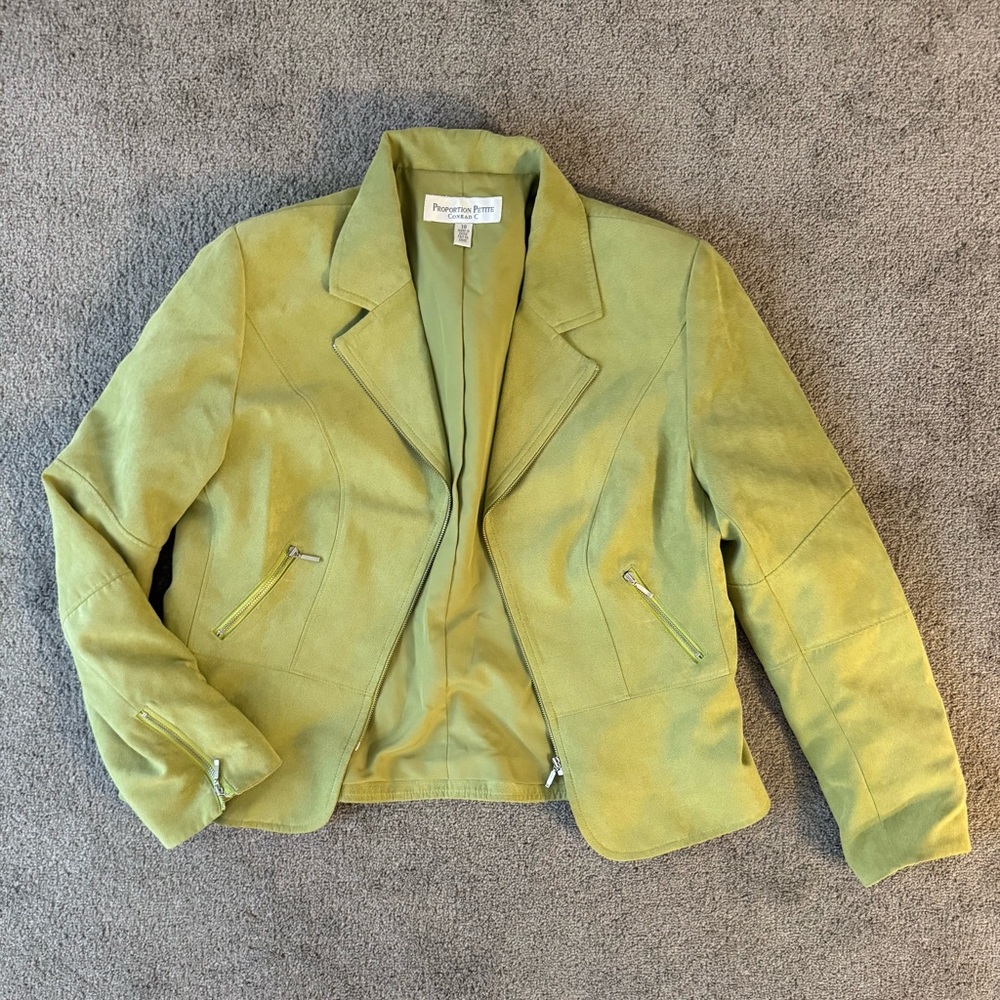 VINTAGE Proportion Petite Lime Green Blazer
